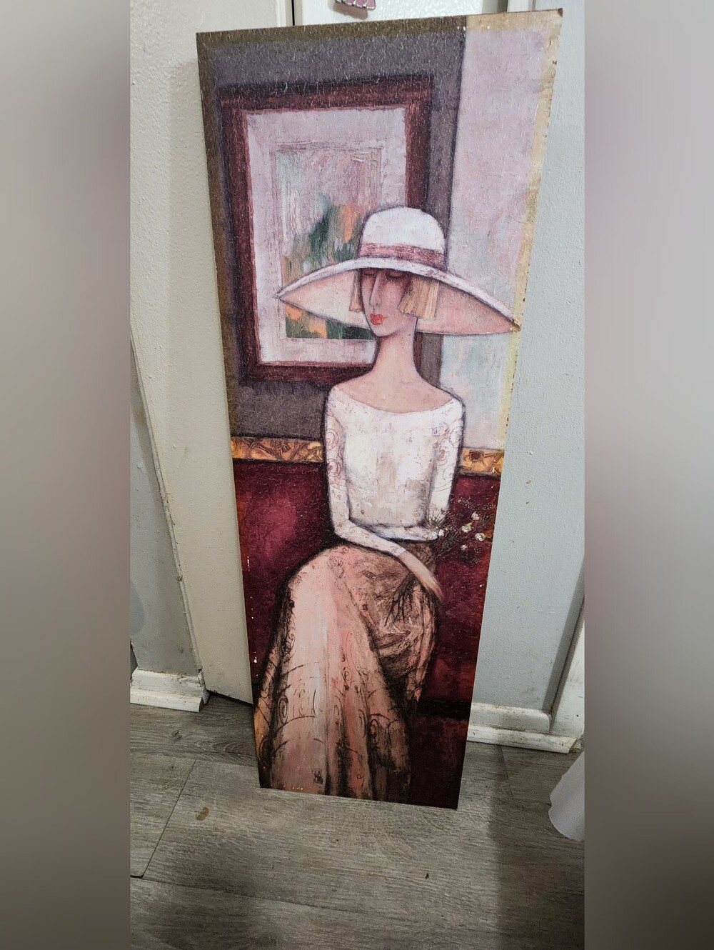 Art painting reproduction rustic craquelure textured Ludmila Curilova Salon II